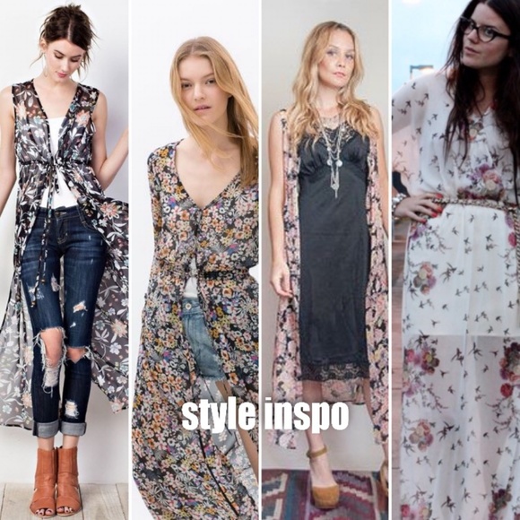 Zara Trafaluc Collection Sz S White floral duster - Picture 2 of 8